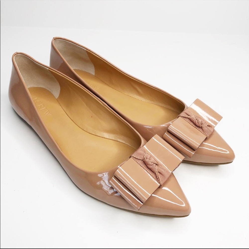 J. CREW FACTORY | Tan Patent Leather Emery Flats
